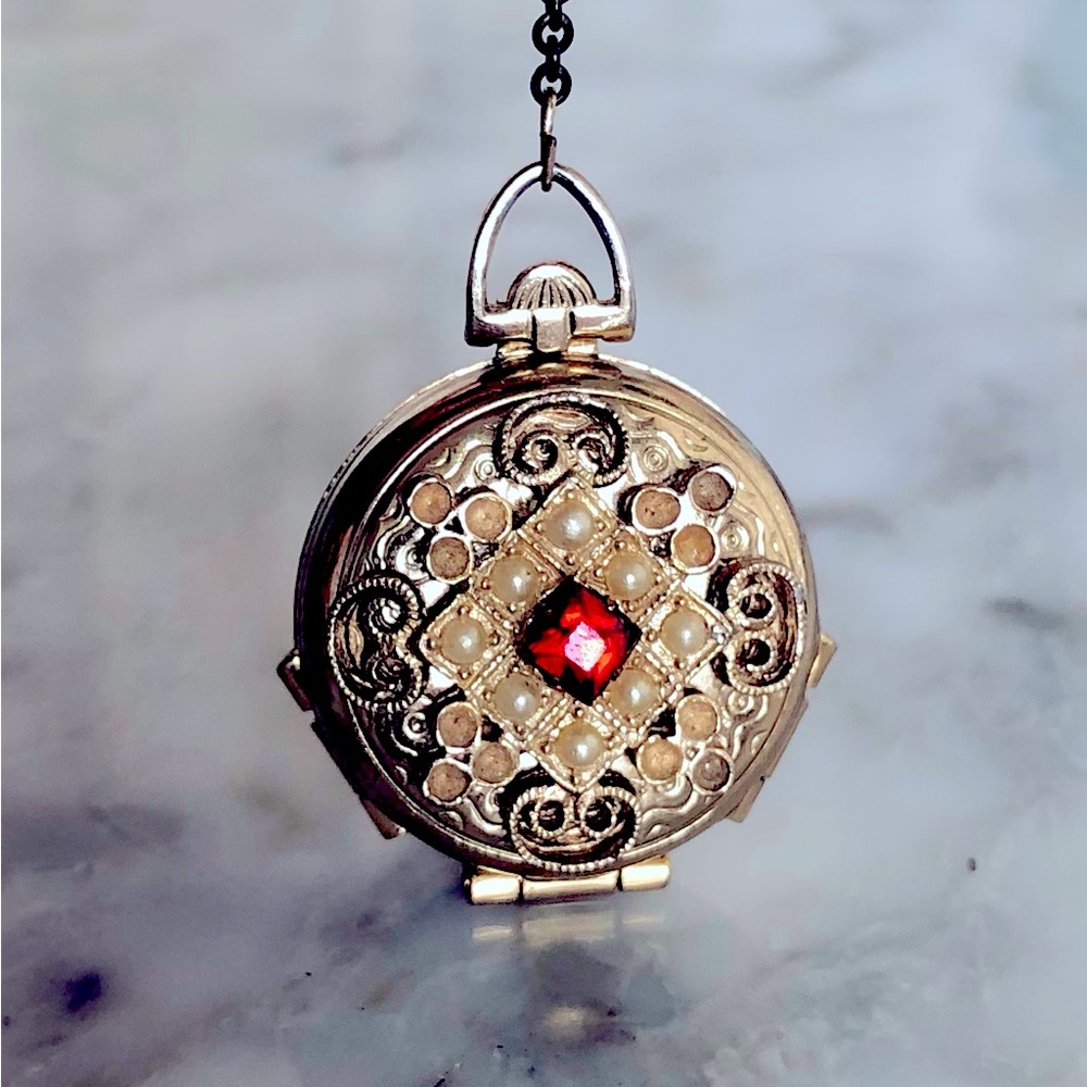 Antique Coro Pegasus 4-Way Locket Pendant